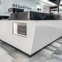 bar and reception desks